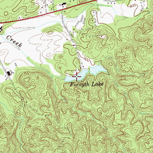 Topographic Map of Forsyth Lake, GA