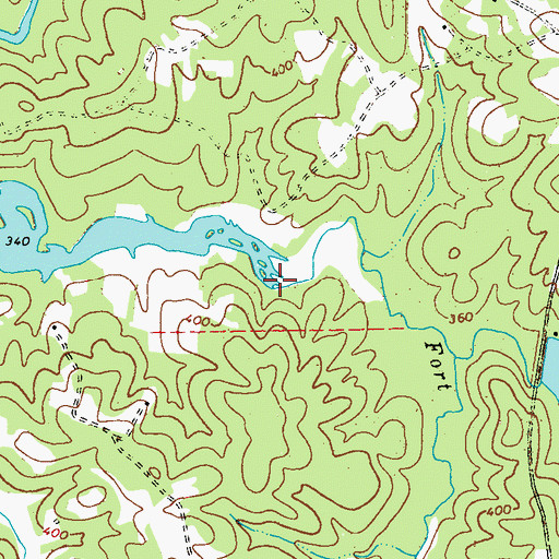 Topographic Map of Fort Creek, GA