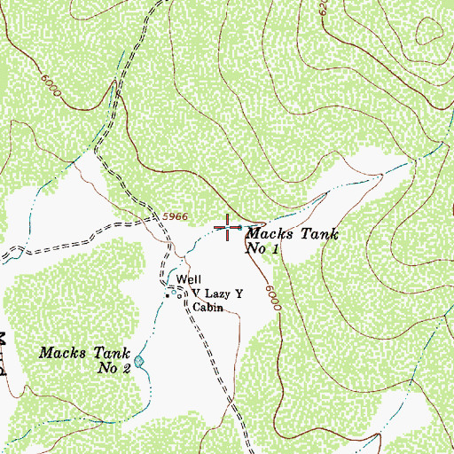 Topographic Map of Macks Tank Number One, AZ