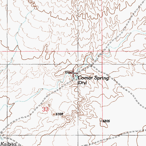 Topographic Map of Comar Spring, AZ