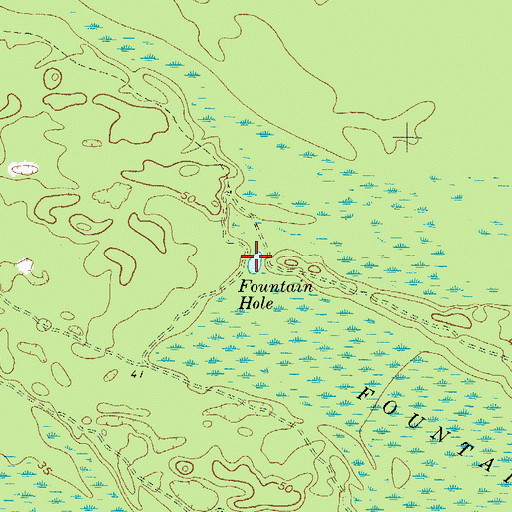 Topographic Map of Fountain Hole, GA