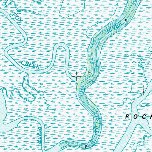 Topographic Map of Fox Creek, GA