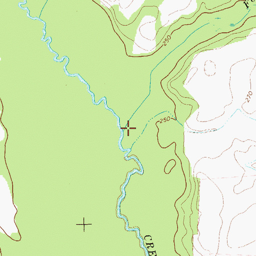 Topographic Map of Fox Creek, GA
