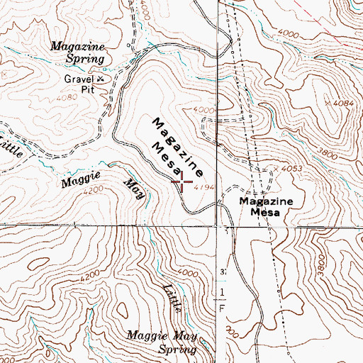 Topographic Map of Magazine Mesa, AZ