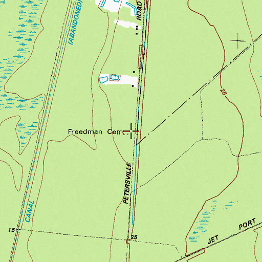 Topographic Map of Freedman Cemetery, GA