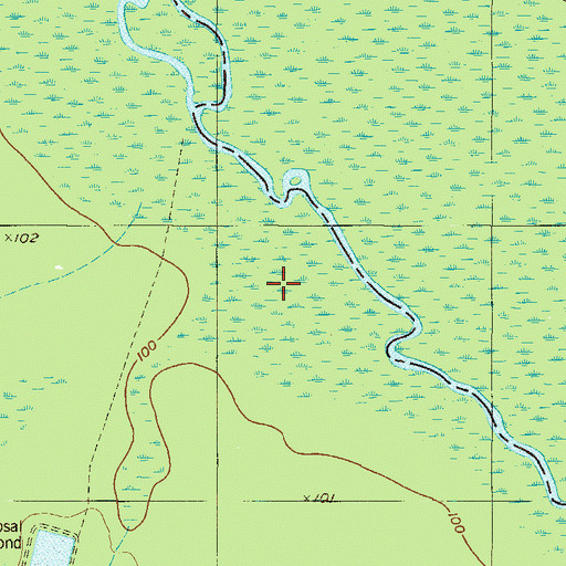 Topographic Map of Freer Branch, GA