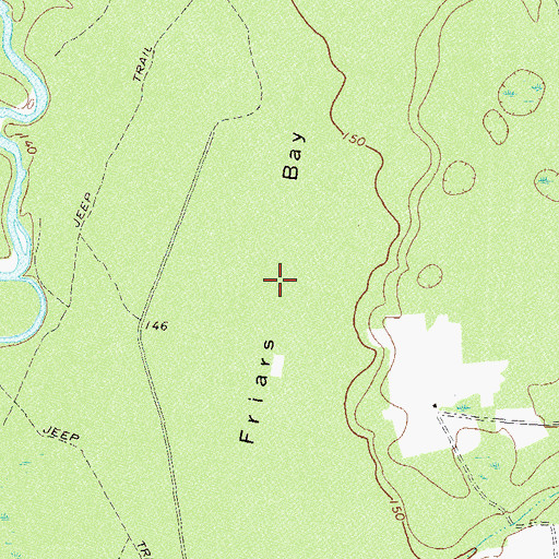 Topographic Map of Friars Bay, GA