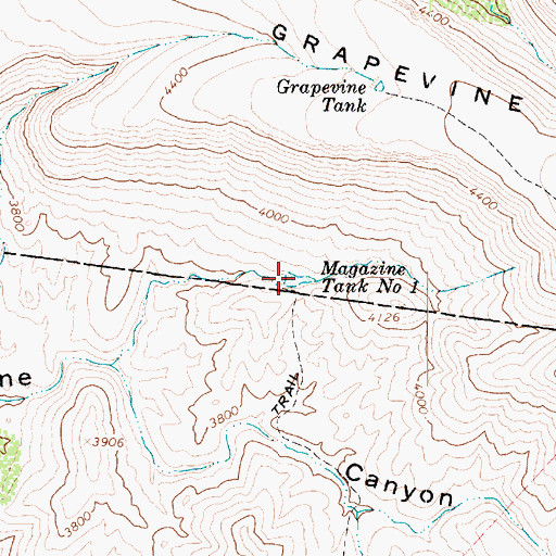 Topographic Map of Magazine Tank Number One, AZ