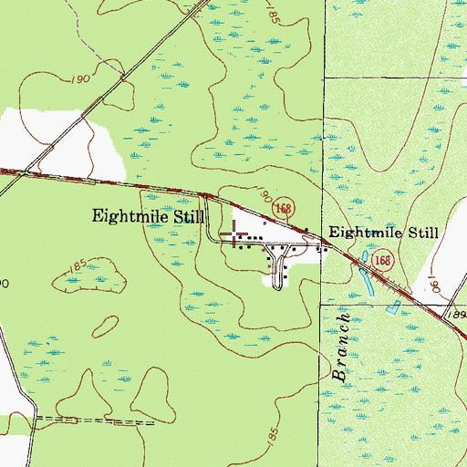 Topographic Map of Friendship Church, GA