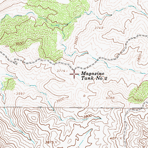 Topographic Map of Magazine Tank Number Two, AZ