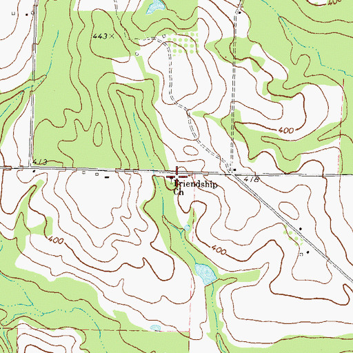 Topographic Map of Friendship Church, GA