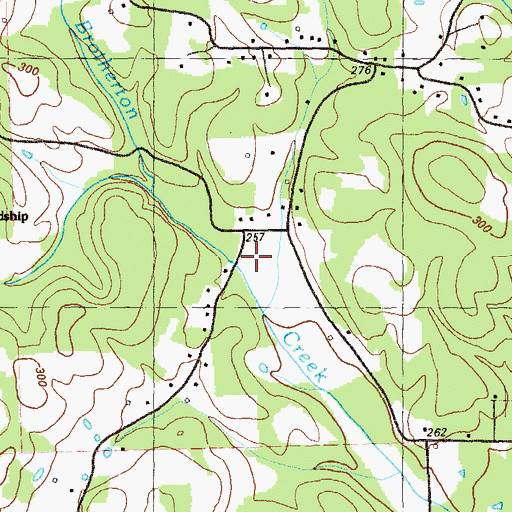 Topographic Map of Friendship Church, GA