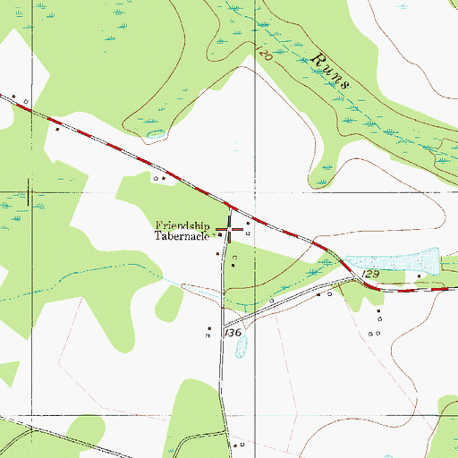 Topographic Map of Friendship Tabernacle, GA