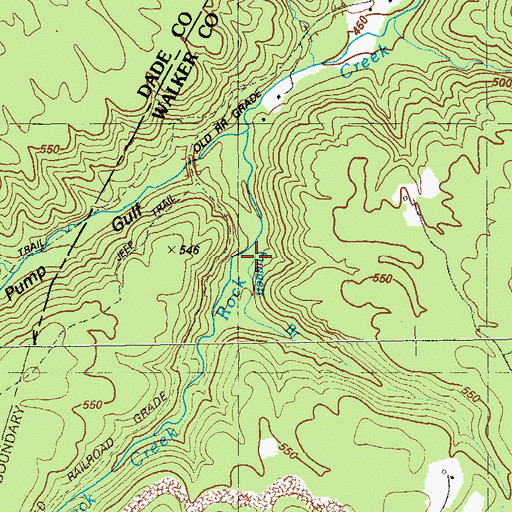 Topographic Map of Fuggett Branch, GA