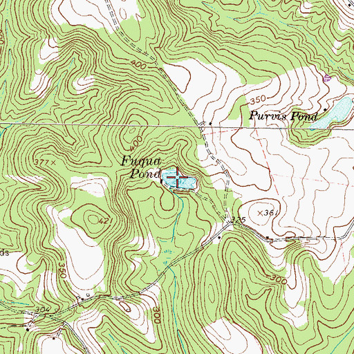 Topographic Map of Fuqua Pond, GA