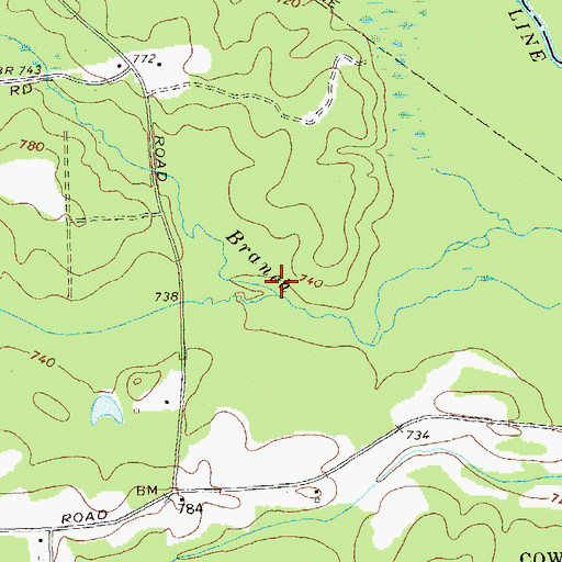 Topographic Map of Gable Branch, GA