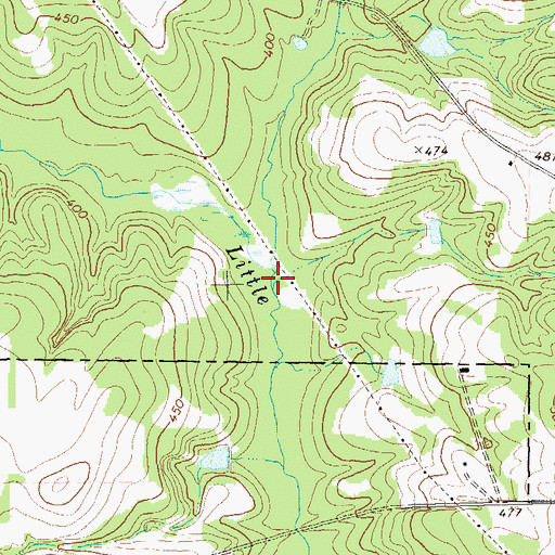 Topographic Map of Galey Creek, GA