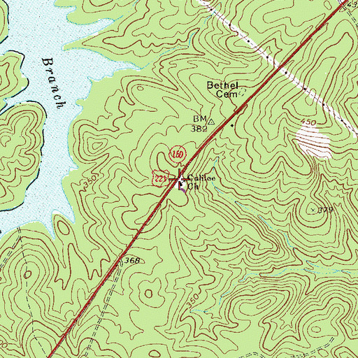Topographic Map of Galilee Church, GA