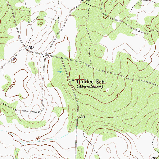 Topographic Map of Galilee School, GA