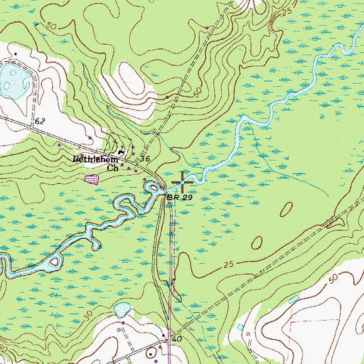 Topographic Map of Gardi Creek, GA