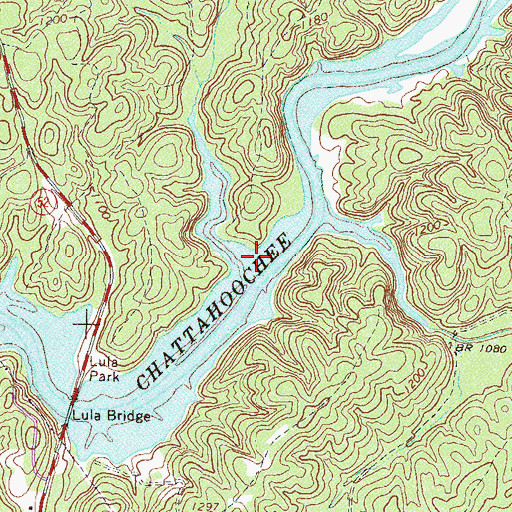 Topographic Map of Garner Creek, GA