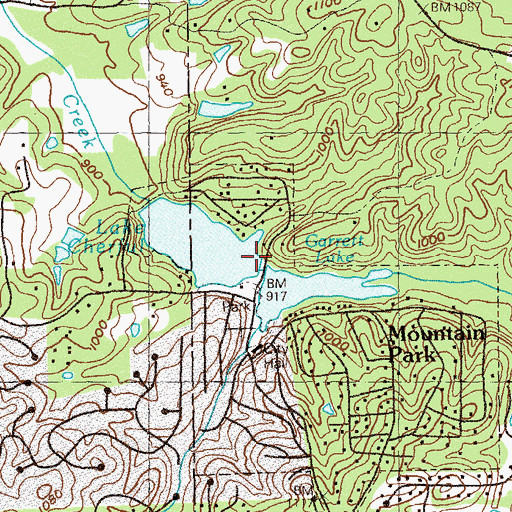 Topographic Map of Garrett Lake, GA