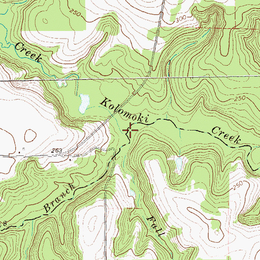 Topographic Map of Gates Branch, GA