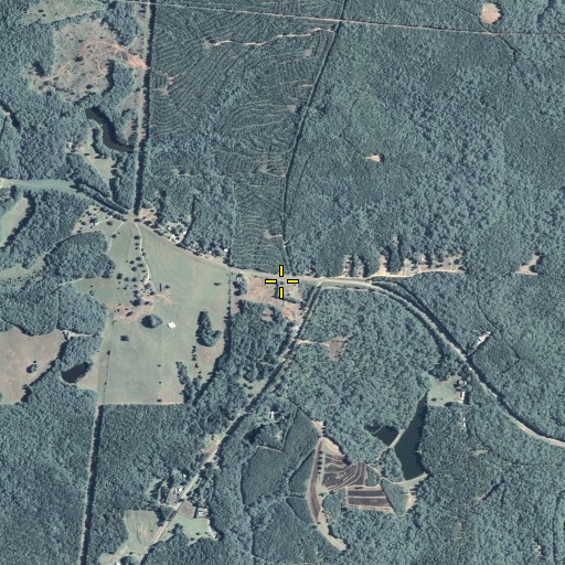 Aerial/Satellite Image of Gatlin Cemetery, GA