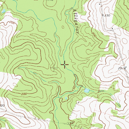 Topographic Map of Gator Creek, GA