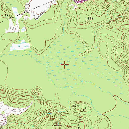Topographic Map of Gaylor Creek, GA