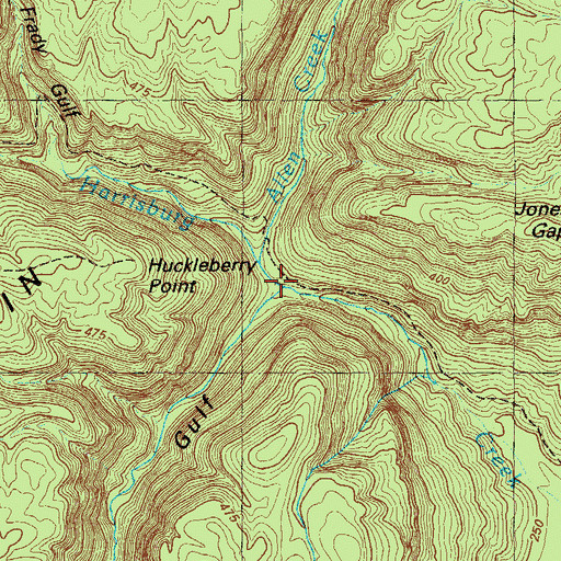 Topographic Map of Gayton Gulf, GA