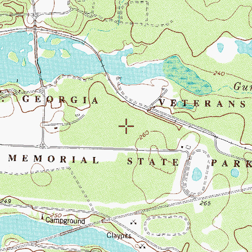 Topographic Map of Georgia Veterans Memorial State Park, GA