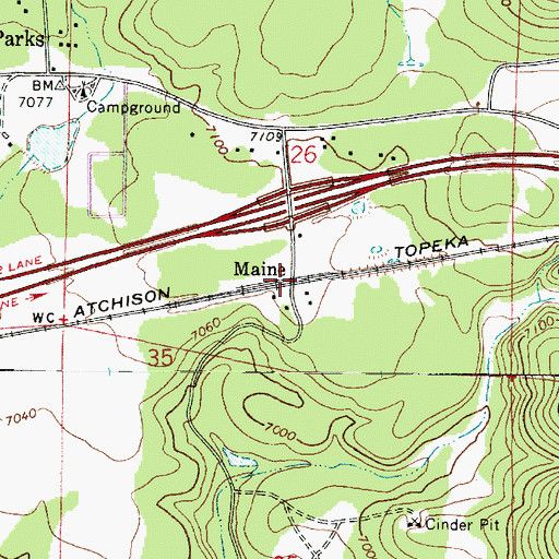 Topographic Map of Maine, AZ