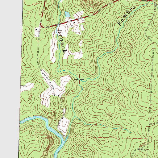 Topographic Map of Gilmore Branch, GA