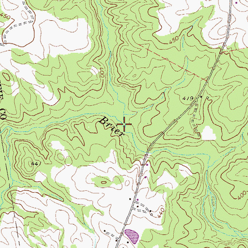 Topographic Map of Gin Branch, GA