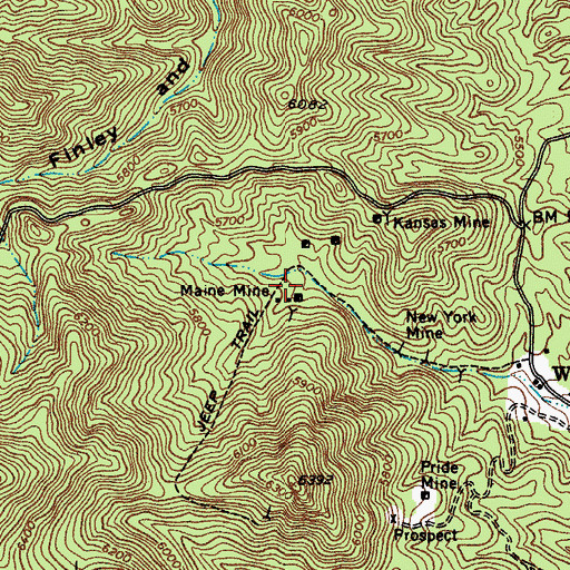 Topographic Map of Maine Mine, AZ