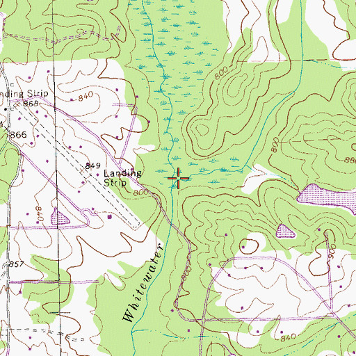 Topographic Map of Ginger Cake Creek, GA