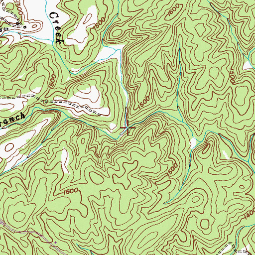 Topographic Map of Glade Branch, GA