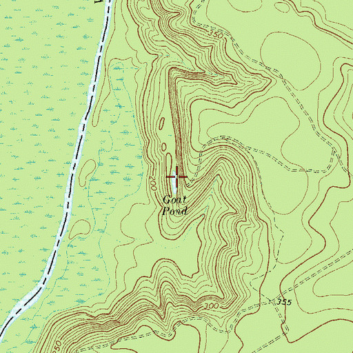 Topographic Map of Goat Pond, GA