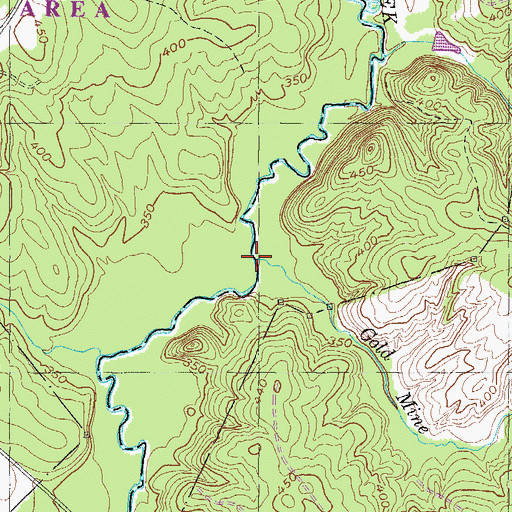 Topographic Map of Gold Mine Branch, GA