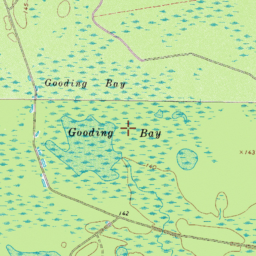 Topographic Map of Gooding Bay, GA