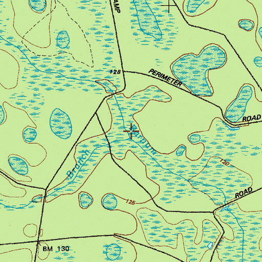 Topographic Map of Goose Branch, GA