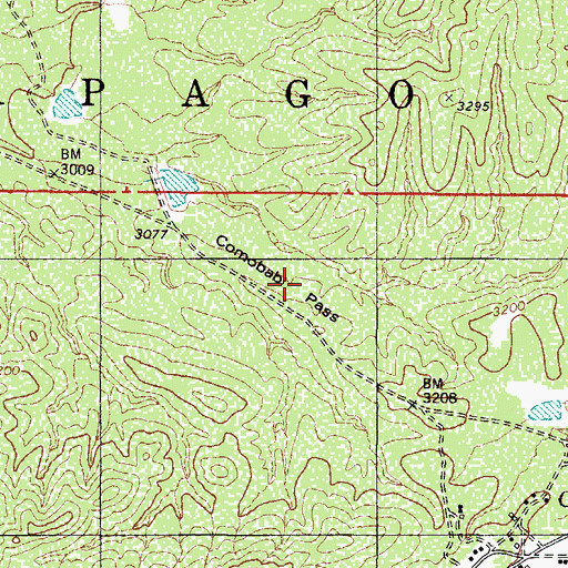 Topographic Map of Comobabi Pass, AZ