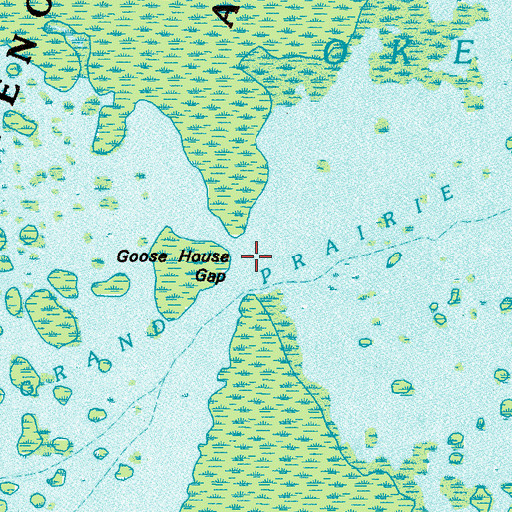 Topographic Map of Goose House Gap, GA