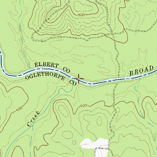 Topographic Map of Goosepond Creek, GA