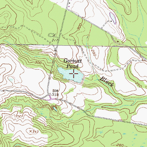 Topographic Map of Gorbutt Pond, GA