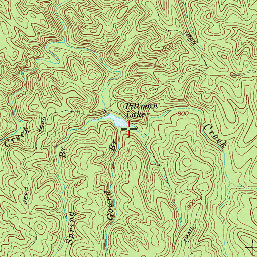 Topographic Map of Gourd Branch, GA