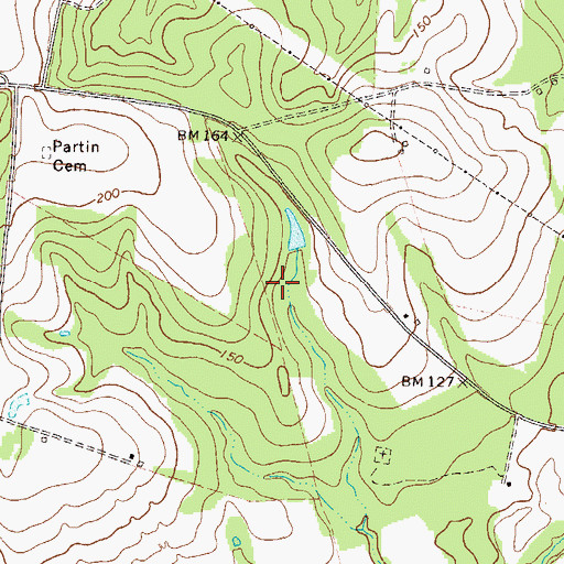 Topographic Map of Grace Cemetery, GA