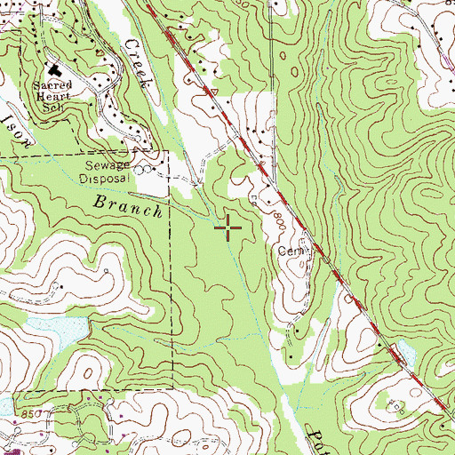 Topographic Map of Grape Creek, GA