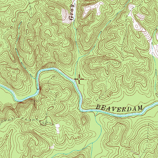 Topographic Map of Gray Branch, GA